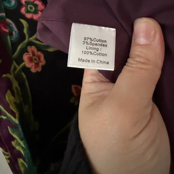 Tuckernuck Midnight Moonflower Delaney Dress Floral Purple Collared Midi Small - Picture 12 of 15